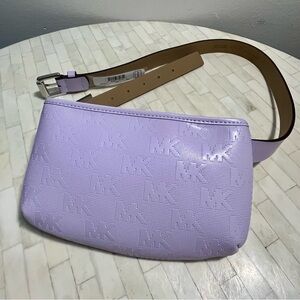 Michael Kors Leather Lavender Embossed Belt Bag size S/M